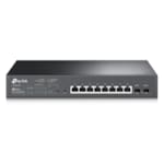 Tplink JetStream™ 10-Port Gigabit Smart Switch with 8-Port PoE+ PORT: 8× Gigabit PoE+ Ports, 2× Gigabit SFP SlotsSPEC: 802.3at/af, 150 W PoE Power, 1U 13-inch Rack-mountable Steel CaseFEATURE: Integration with Omada SDN Controller, 802.1Q VLAN, STP/