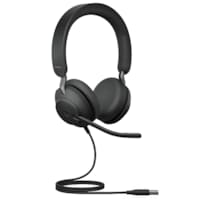 Micro-Casque Evolve2 40 MS Stereo Filaire Arceau Bureau/Centre d appels USB Type-A Bluetooth Noir