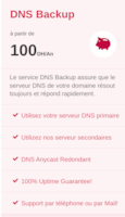 DDNS service Backup assure que le serveur DNS de votre domaine résout toujours et répond rapidement.