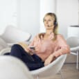 Micro-casque professionnel sans fil Bluetooth binaural pour professionnel compatible smartphone et tablette 506044