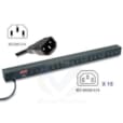Unité de distribution PDU Rack basique,0U,10A,230V, (14) IEC