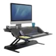 Poste de travail assis-debout Lotus de Fellowes - Noir F0007901