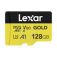 LEXAR CARTE SD MS GOLD 128GB GOLD microSDXC™ UHS-II cards, up to 280MB/s read and 100MB/s write 12M LMSGOLD128G-BNNNG