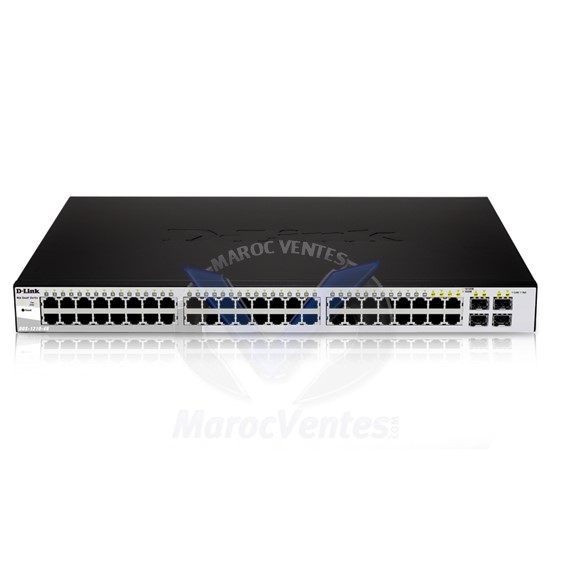 Smart switch 48 ports Gigabit cuivre + 4 ports Combo SFP DGS-1210-52