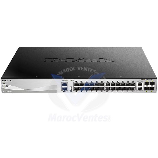 Switch Stackable Lite L3 24 Ports PoE + 6 Ports 10G DGS-3130-30PS