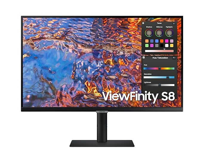 Moniteur Flat ViewFinity S8 S80PB 4K UHD IPS 27'' 16:9 3-Borderless HAS USB-C UHD LS27B800PXPXEN