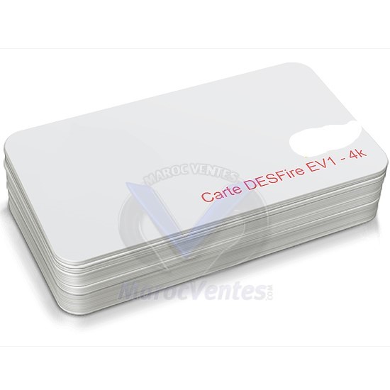 CARTE RFID MIFARE DESFIRE EV1 4K 13.56MHZ SANS FIL 0,8MM 13.56MHZ D3801EV