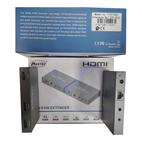 KVM Extender HDMI 2.0 Master sur Cat5e/6 (T-51120A) jusqu