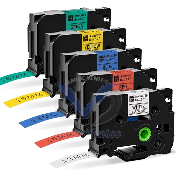 RUBAN AIMO D480BT NOIR/ROUGE 18MM COMPATIBLE AVEC  BROTHER 4B41Z