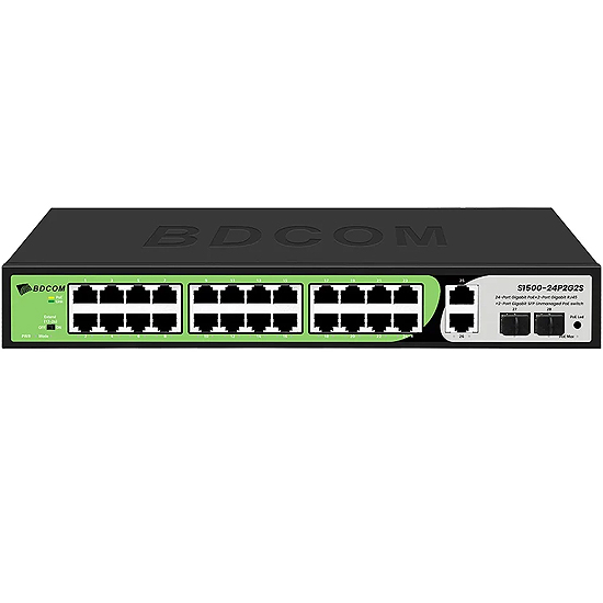 Switch PoE+ 24 Ports Gigabit avec Alimentation Intégrée 2 ports SFP S1500-24P2S