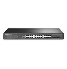 Tplink JetStream™ 24-Port Gigabit L2+ Managed Switch with 4 SFP SlotsPORT: 24× Gigabit RJ45 Ports, 4× Gigabit SFP Slots, RJ45/Micro-USB Console PortSPEC: 1U 19-inch Rack-mountable Steel CaseFEATURE: Integration with Omada SDN Controller, Static Rout TL-SG