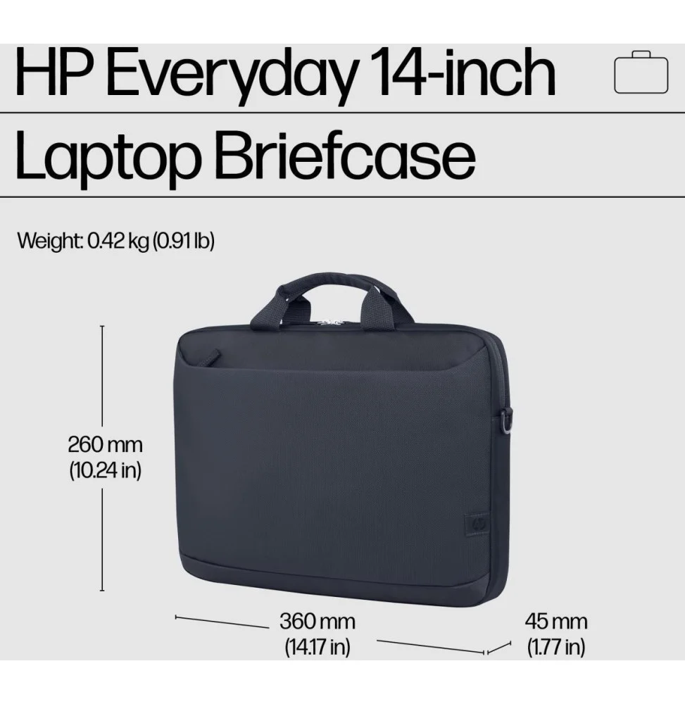 HP EVERY 14 ODYSSEY GRAY LAPTOP BRIEFCASE A08KGAA