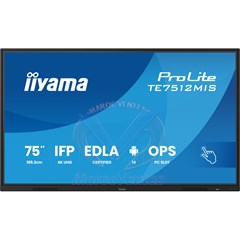 PROLITE Ecran Interactif Tactile 75 POUCES 4K UHD Certifiés Google EDLA TE7512MIS-B4AG