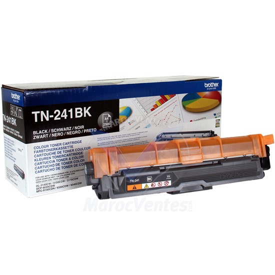 Cartouche Toner Noir Imprime 2500 Pages TN-241BK